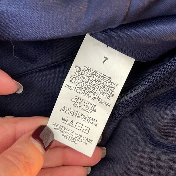 Speechless Womens Cold Shoulder Illusion Contrast Bodycon Dress Midnight Size 7 - Picture 9 of 12